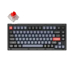 Keychron V1 QMK game toetsenbord frosted met Knob red switch